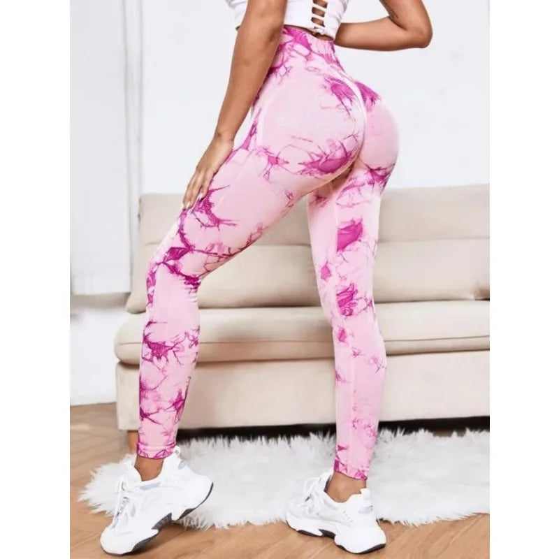 Seamless High-Waist Tie-Dye Leggings