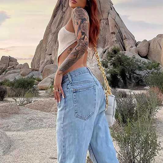 Vintage Wide-Leg Baggy Jeans