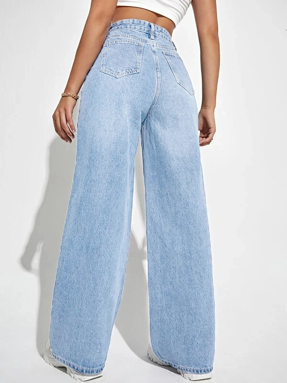 High-Waisted Wide-Leg Jeans