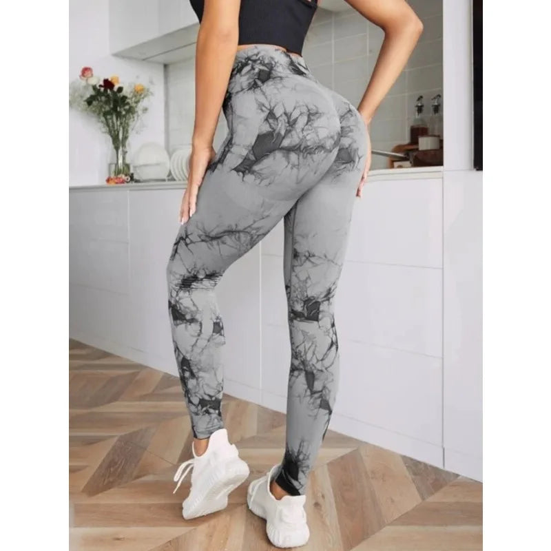 Seamless High-Waist Tie-Dye Leggings